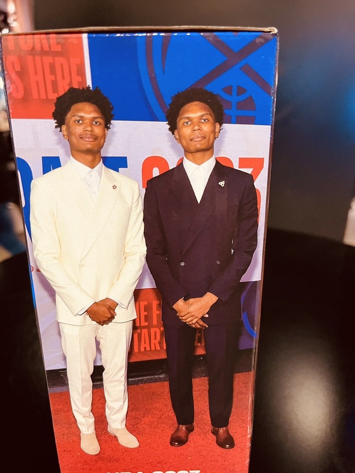 Amen/Ausar Thompson Twins Bobbleheads Houston Rockets/Detroit Pistons