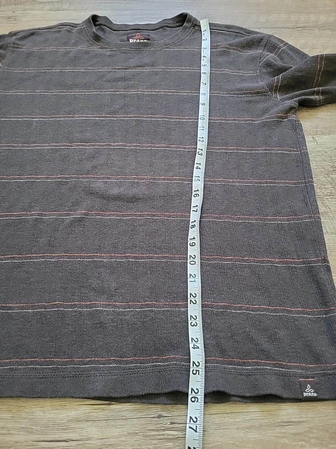 prana striped long sleeve crew neck knit organic cotton shirt