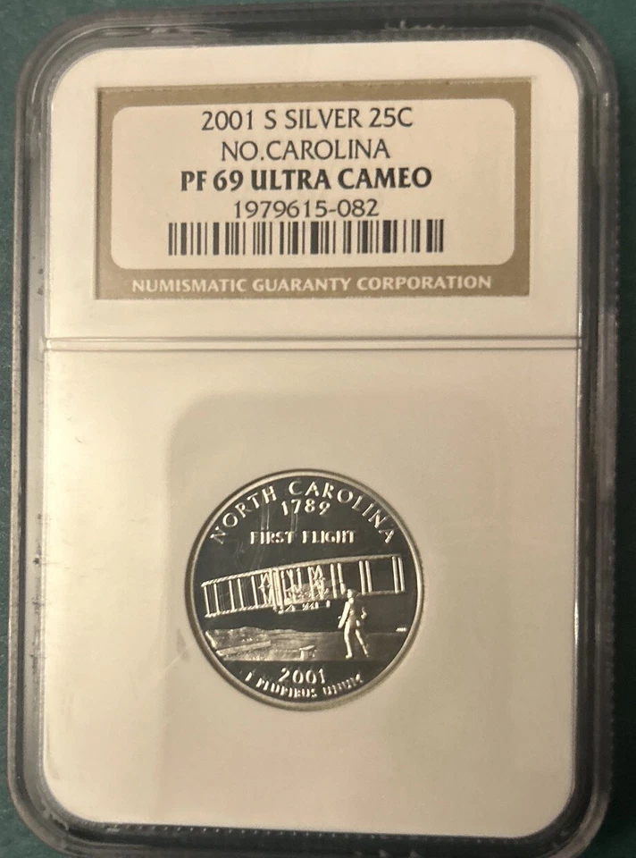 USA 2001-S Silver Proof Statehood Quarter Set NGC PF69 5 CN Set - Image 3 of 4