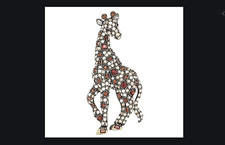 Heidi Daus Georgette Giraffe Pin Brooch SWAROVSKI CRYSTALS ADORABLE PC!!