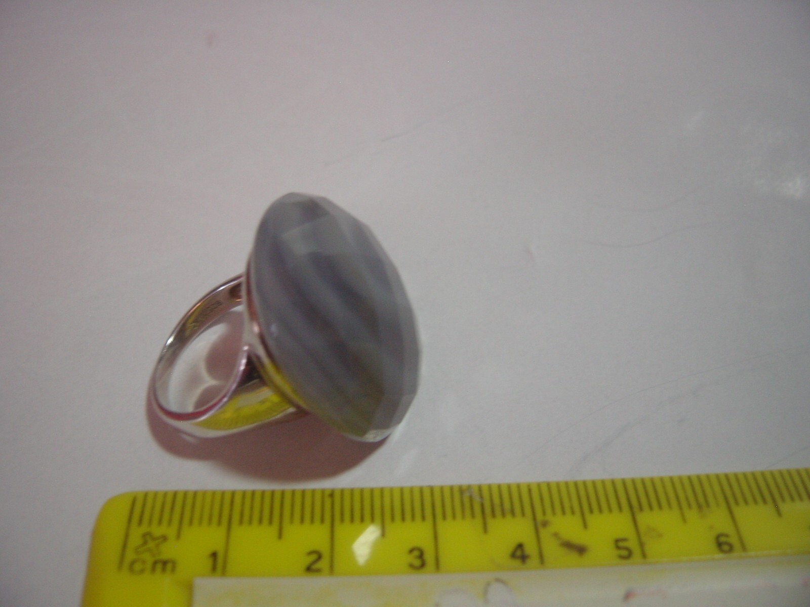 Vintage Solid Silver Ring-superb massive grey moo… - image 14