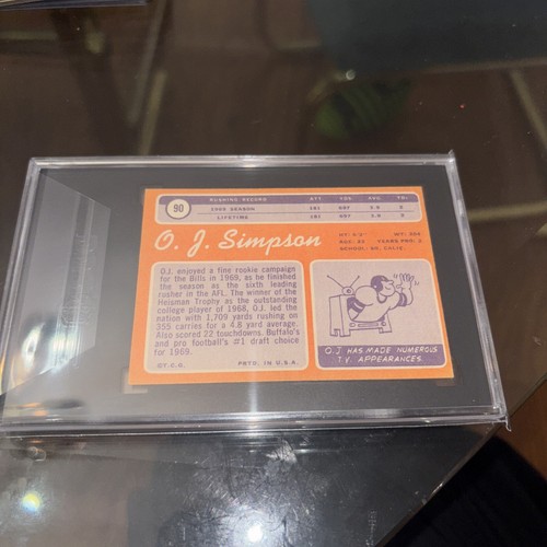 1970 Topps 90 OJ Simpson ROOKIE CARD SGC 5 Running Back Bills - Picture 2 of 2