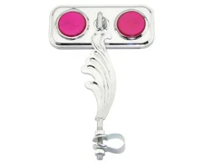 ALTALINE Bicycle Rectangle Wing Mirror Chrome Right Purple