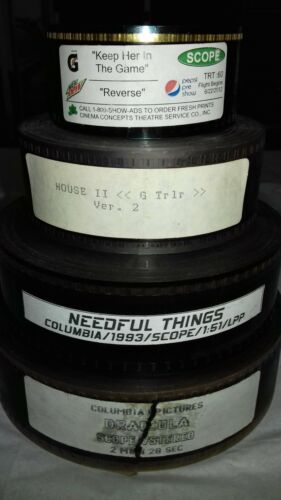 35MM HORROR TRAILER LOT - DRACULA / HOUSE 2 (1987) / NEEDFULL THINGS & snipe