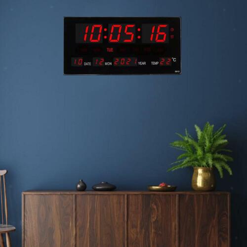 Large Screen  Clock Calendar W/ Temperature LED  Clocks - Picture 1 of 7