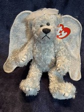 New Ty Sterling The Angel Bear Beanie Baby - Rare With Manufacturing Errors