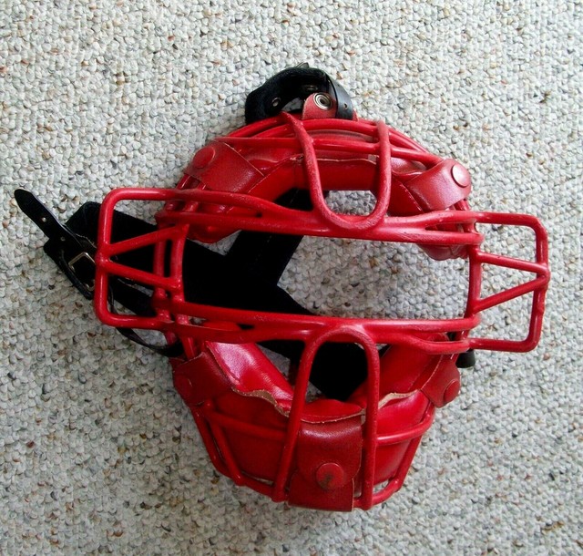 Vintage YMAU2 Red Metal Cage Markwort Sports Baseball Catcher Mask eBay