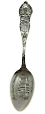 Chicago Sterling Silver Souvenir Spoon Shepard Mfg Eagle Post Office Water Tower