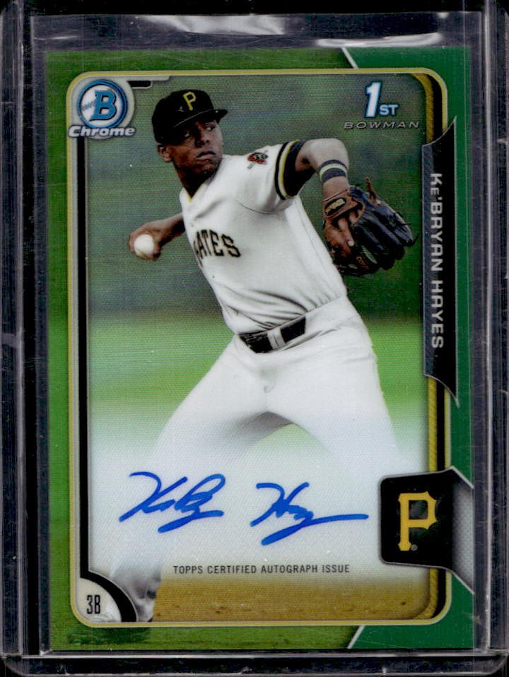 2015 Bowman Draft Ke Bryan Hayes Chrome Auto 1st Green Refractor #59/99
