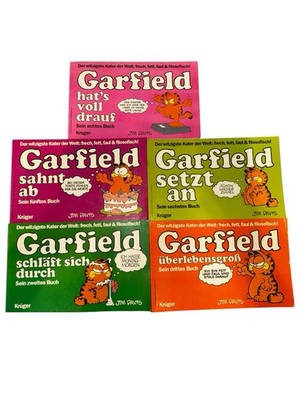 Garfield Bücher Krüger Jim Davis Nr. 2,3,5,6,8 1987