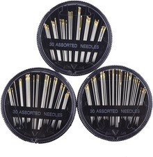 Sewing Needles Set 30-Count Box Assorted Hand Sewing Needles Set, 3 Pack