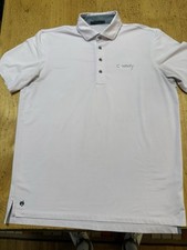 Greyson Mens Performance Golf Polo Pink And White Micro Stripe Size Large