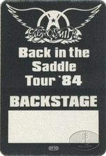AEROSMITH 1984 Saddle Backstage Pass All Access Black