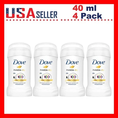 Dove Stick Invisible Dry x 4 Pack x 40ml Deodorant Anti-Perspirant - Image 1 of 4