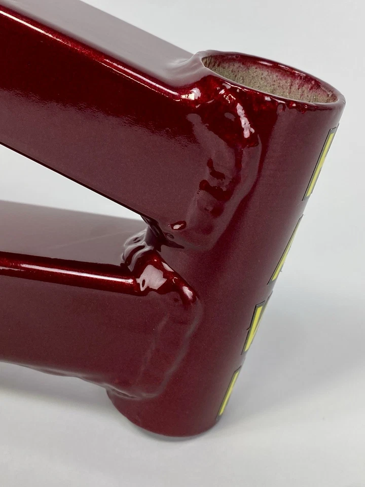 Cuadro Hawk F20 Pro 1993 20 pulgadas Race Frame Old Mid School BMX tubo cuadrado rojo EE. UU. OG Foto 3 de 4