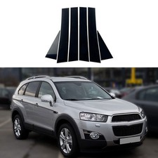 6x Glossy Black Pillar Posts Covers Window Door Trim For Chevrolet Captiva 07-18