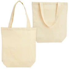 Juvale 24-Pack Blank Cotton Canvas Tote Bags Bulk - Reusable Cotton Tote Bag ...