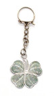 Vintage Four Leaf Clover Good Luck Charm Keyring Keychain — photo 1