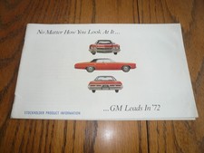 1972 General Motors Stockholder Product Information Book - Vintage