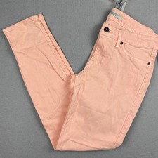 Rich & Skinny Peach Coral Skinny Jeans Womens 31 Stretch Denim Made in USA Y2K
