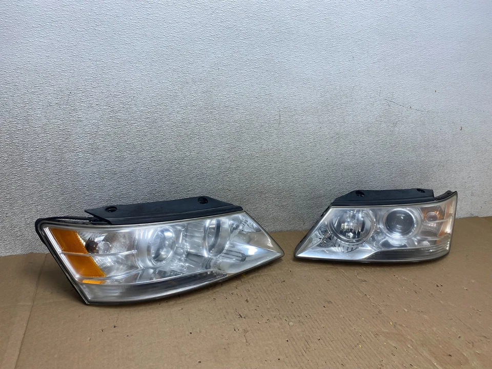 2009 - 2010 Hyundai Sonata Left+Right Side Headlights Halogen T5728 DW - Image 3 of 4