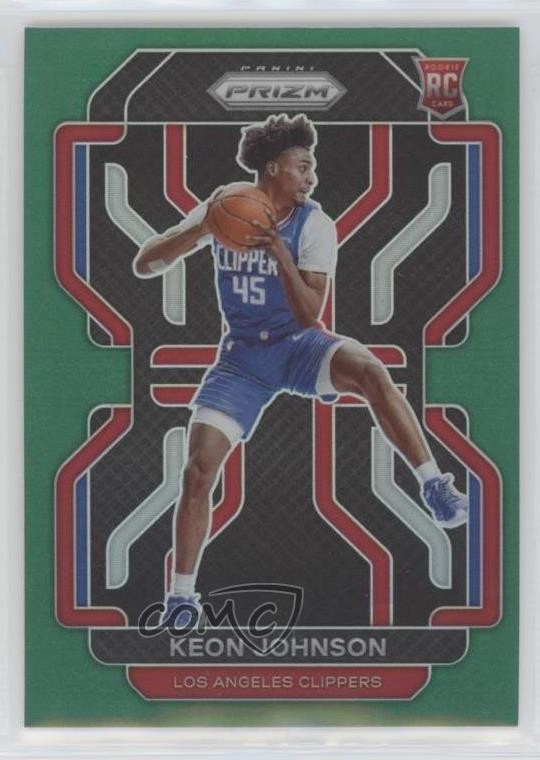 2021-22 Panini Prizm Green Prizm Keon Johnson #326 4z8
