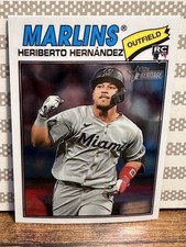 2026 Topps Heritage Heriberto Hernandez #323 RC White Chrome Miami Marlins