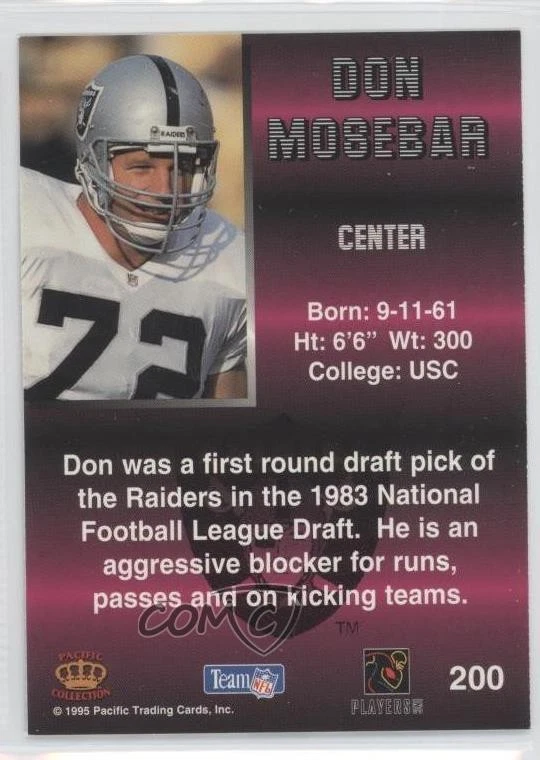 1995 Pacific Blue Don Mosebar #200 - Image 2 of 2