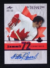 2022 Leaf ITG Used Summit '72 Signatures Purple 5/35 Gilbert Perreault Auto 11jd
