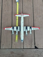 Vintage DOUGLAS SEVEN SEAS DC-7C AIRLINER Airplane TIN JAPAN Toy Bandai B-381