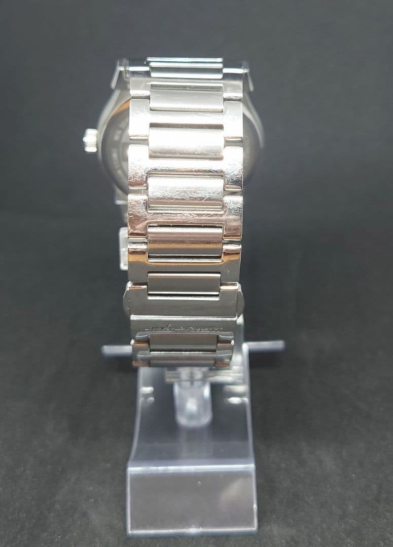 Ferragamo Vega Men's Watch Black Silver Roman Numerals Box Manual Used image 6