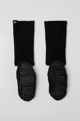 NWT Alo Yoga Women's Black Strappy Siren Grip Socks Size Medium/Large  (8-11.5) | eBay