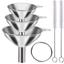 Metal Stainless Steel Funnel Large Medium Small Funnel Food Grade Mini Funnels