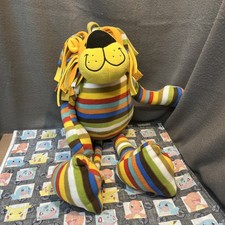 Melissa Doug Elvis The Lion Large Striped Plush Animal Multi-Color Fleece 26"