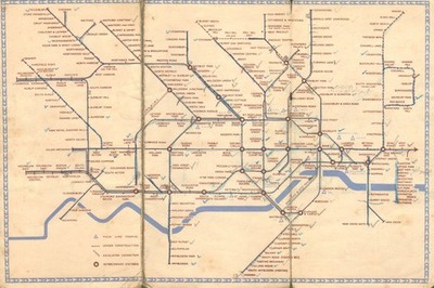 LONDON UNDERGROUND Röhrenplan Kartendiagramm. Northern Heights SCHLEGER/ZERO #1 1941