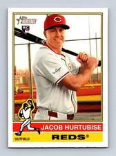 #124 2025 Topps Heritage BASE - Jacob Hurtubise RC Reds