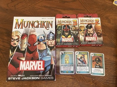 Marvel Munchkin Bundle (1 & 2 & 3) Plus Promos Board Game