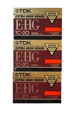 Lot Of 3 TDK E-HG TC-20 VHS-C Blank Camcorder Takes New Sealed