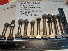 Job Lot 10 Unbrako 1/2" BSW T-Slot Bolts 70-120mm Tensile 12.9 Milling Clamping