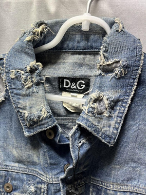 Dolce & Gabbana Fully Crash Repaired Denim Jacket for Men