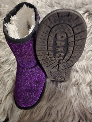 Girls DAWGS Purple Sparkle Boots