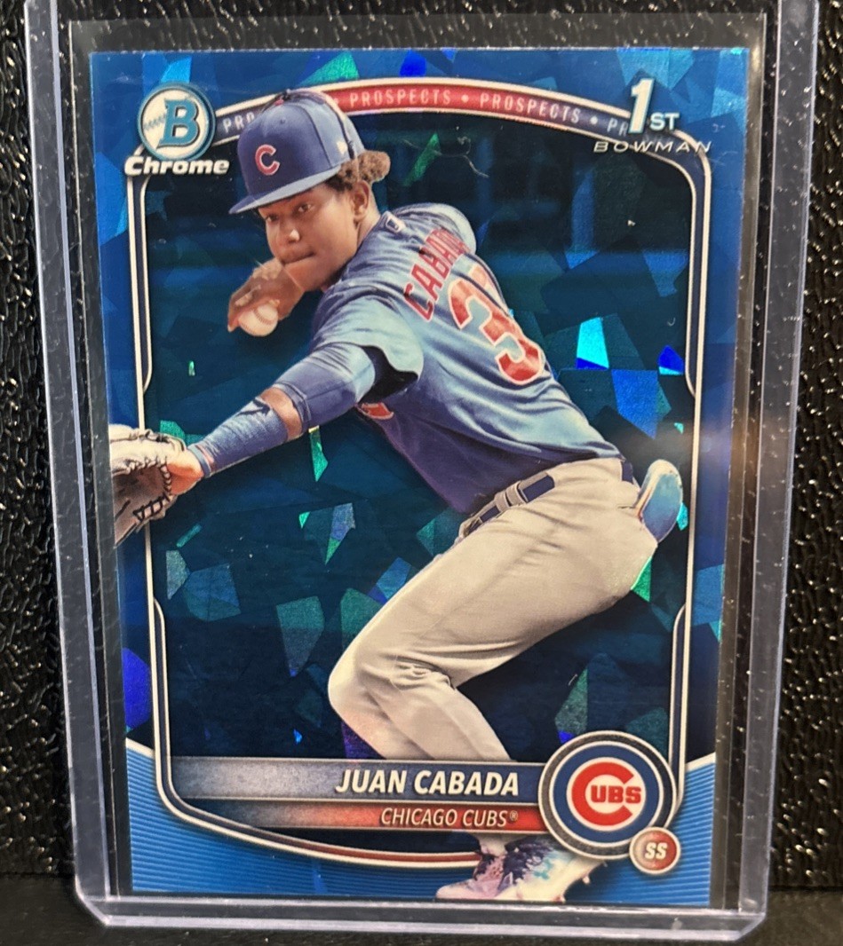 Juan Cabada 2025 Bowman Chrome Sapphire Prospect 1st Bowman Cubs Chase