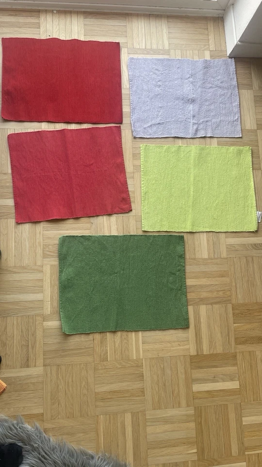 5 Platzsets Tischset Tischläufer 100% Baumwolle einfarbig - einzeln erhältlich 