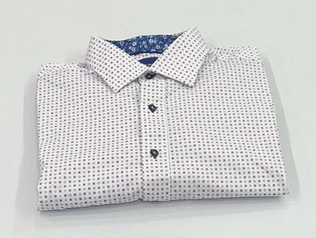 Nick Graham Men's Performance Cotton Dress Shirt, Blue, XL/XL (17-17.5, 36-37)