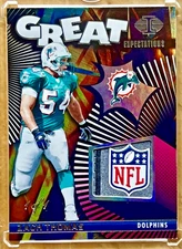 ZACH THOMAS 2024 Illusions GREAT EXPECTATIONS NFL Shield Patch True 1/1 DOLPHINS