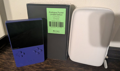 Analogue Pocket Limited Edition Grape Console w/ Case, 512GB MicroSD & Games.  