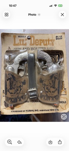 Vintage Nichols Little Deputy Cap Gun Holster Set