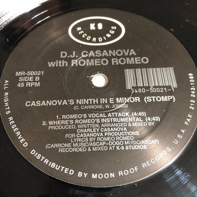 D.J. Casanova   Casanova's Ninth In E Minor (Stomp) 12'' Vinyl EP K9 Recordings