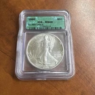 ICG MS69 1990 American Silver Eagle 1 oz .999 Fine Silver Dollar , True Auction