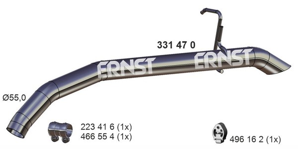 Abgasrohr Ernst 331470 FüR Tourneo Transit Ford Connect Tdci Tddi-image